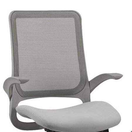 Homeroots Gray Mesh & Fabric Office Chair 24.4 x 22.4 x 38 in. 372406
